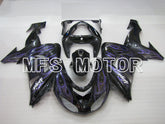 Kawasaki NINJA ZX10R 2006-2007 Injection ABS Fairing - Flame - Black Purple - MFS4027